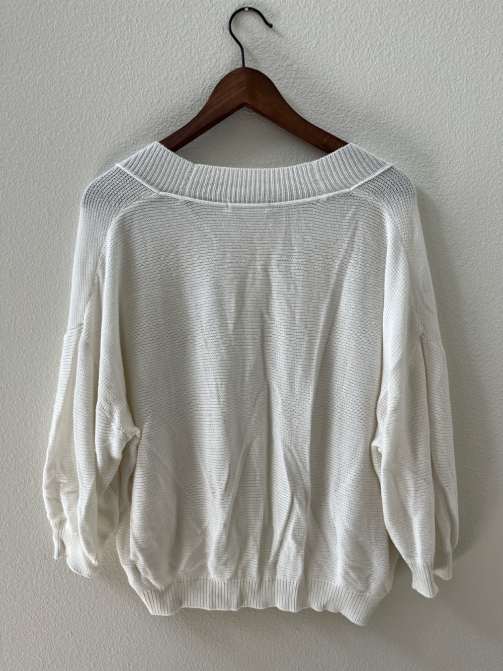 Open-Front White Knit Cardigan - Picture 3 of 5